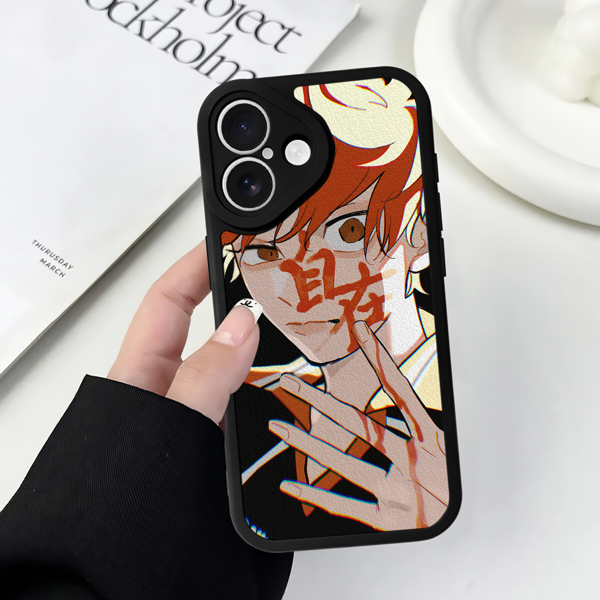 （画像用） ハイキュー!! Haikyu!! 【iPhone 16シリーズ対応】シリコンスマホケース（レザー調） 材質：シリコン